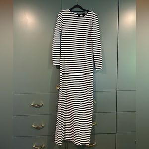 Jcrew navy white maxi dress size 2